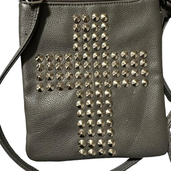 Bongo women's grey cross crossbody bag - Picture 3 of 4